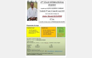 4eme stage internationnal de Judo avec le Maître Hiroshi KATANISHI